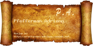 Pfefferman Adrienn névjegykártya